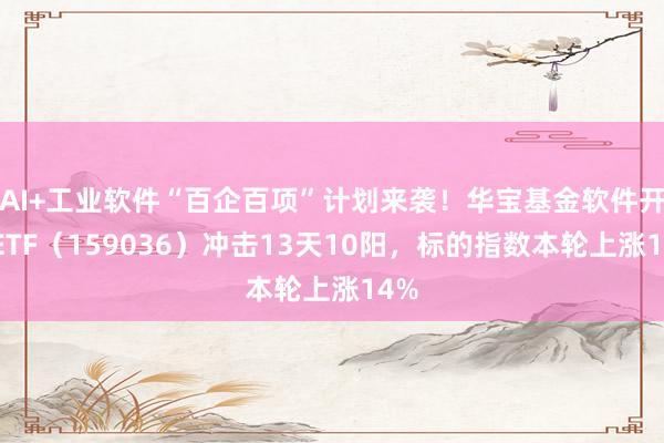 AI+工业软件“百企百项”计划来袭！华宝基金软件开发ETF（159036）冲击13天10阳，标的指数本轮上涨14%