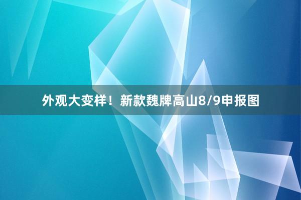 外观大变样！新款魏牌高山8/9申报图