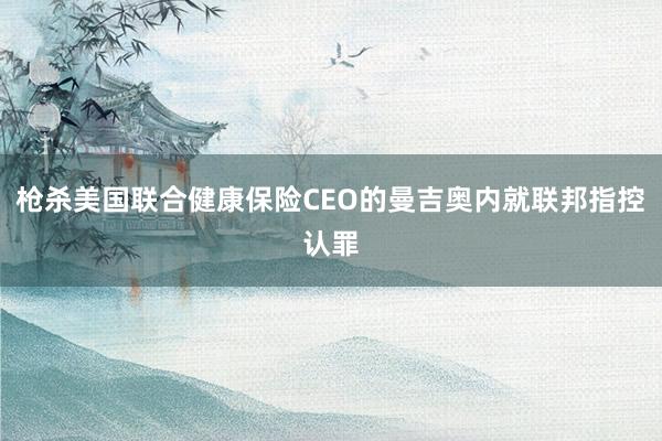 枪杀美国联合健康保险CEO的曼吉奥内就联邦指控认罪