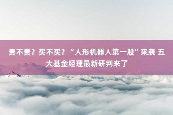 贵不贵？买不买？“人形机器人第一股”来袭 五大基金经理最新研判来了