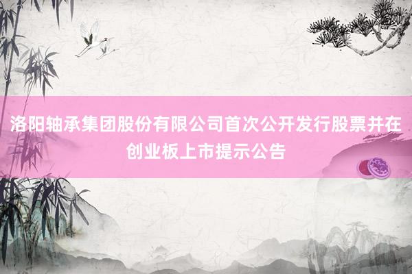 洛阳轴承集团股份有限公司首次公开发行股票并在创业板上市提示公告