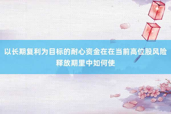 以长期复利为目标的耐心资金在在当前高位股风险释放期里中如何使