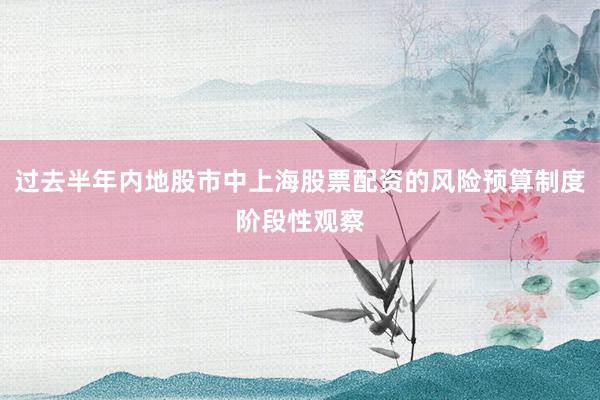过去半年内地股市中上海股票配资的风险预算制度阶段性观察